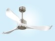 PURLINE - Ventilateur de plafond Réversible  Thermostat Wifi Moteur à courant continu Toits en pente Télécommande Adaptateur 2/3 Lames Hypersilence Mémoire - vignette