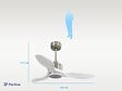 PURLINE - Ventilateur de plafond Réversible  Thermostat Dimmable Wifi Moteur à courant continu Toits en pente Télécommande Lumière à trois tons Hypersilence Mémoire - vignette