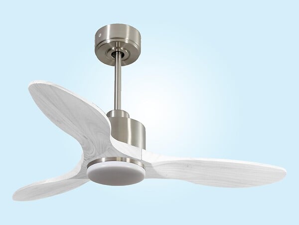 PURLINE - Ventilateur de plafond Réversible  Thermostat Dimmable Wifi Moteur à courant continu Toits en pente Télécommande Lumière à trois tons Hypersilence Mémoire - large
