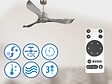 PURLINE - Ventilateur de plafond Réversible  Thermostat Wifi Moteur à courant continu Toits en pente Télécommande Mémoire - vignette