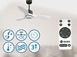 PURLINE - Ventilateur de plafond Réversible  Thermostat Dimmable Wifi Moteur à courant continu Toits en pente Télécommande Lumière à trois tons Hypersilence Mémoire - vignette