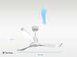 PURLINE - Ventilateur de plafond Réversible  Thermostat Wifi Moteur à courant continu Toits en pente Télécommande Adaptateur 2/3 Lames Hypersilence Mémoire - vignette