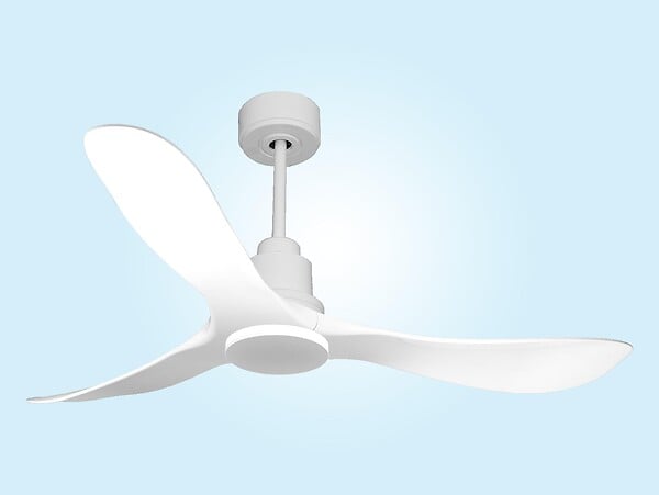 PURLINE - Ventilateur de plafond Réversible  Thermostat Wifi Moteur à courant continu Toits en pente Télécommande Hypersilence Mémoire - large