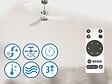 PURLINE - Ventilateur de plafond Réversible  Thermostat Dimmable Wifi Moteur à courant continu Toits en pente Télécommande Lumière à trois tons Hypersilence Mémoire - vignette