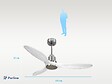 PURLINE - Ventilateur de plafond Réversible  Thermostat Wifi Moteur à courant continu Toits en pente Télécommande Hypersilence Mémoire Shopify Vendible (AUTOMATIQUE) - vignette