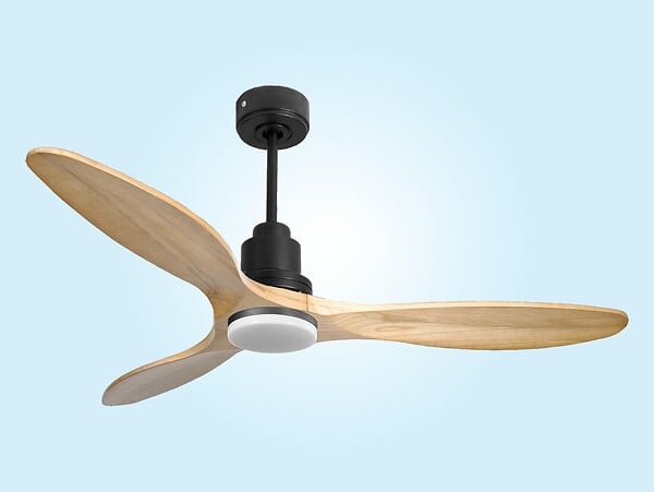 PURLINE - Ventilateur de plafond Réversible  Thermostat Dimmable Wifi Moteur à courant continu Toits en pente Télécommande Lumière à trois tons Hypersilence Mémoire - large