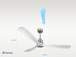 PURLINE - Ventilateur de plafond Réversible  Thermostat Dimmable Wifi Moteur à courant continu Toits en pente Télécommande Lumière à trois tons Hypersilence Mémoire - vignette