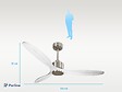 PURLINE - Ventilateur de plafond Réversible  Thermostat Wifi Moteur à courant continu Toits en pente Télécommande Hypersilence Mémoire - vignette