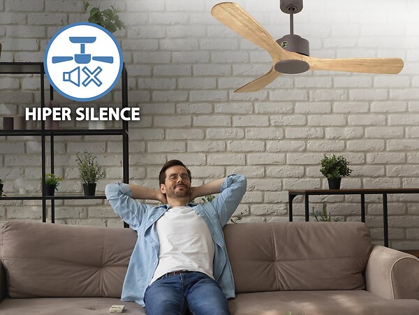 KLASSFAN - Ventilateur de plafond ø132 cm avec Wifi Réversible Hypersilence - large