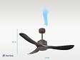 KLASSFAN - Ventilateur de plafond ø132 cm avec LED et Wifi Réversible Hypersilence - vignette