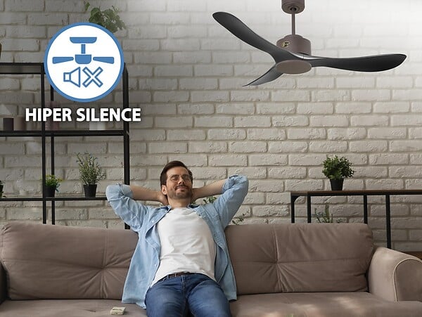 KLASSFAN - Ventilateur de plafond ø132 cm avec LED et Wifi Réversible Hypersilence - large