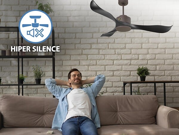 KLASSFAN - Ventilateur de plafond ø132 cm avec LED et Wifi Réversible Hypersilence - large