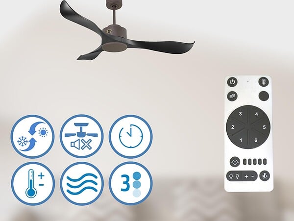 KLASSFAN - Ventilateur de plafond ø132 cm avec LED et Wifi Réversible Hypersilence - large