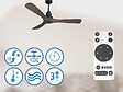 PURLINE - Ventilateur de plafond Réversible  Thermostat Wifi Moteur à courant continu Toits en pente Télécommande Hypersilence Mémoire - vignette