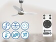 PURLINE - Ventilateur de plafond Réversible  Thermostat Wifi Moteur à courant continu Toits en pente Télécommande Hypersilence Mémoire Shopify Vendible (AUTOMATIQUE) - vignette