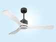 PURLINE - Ventilateur de plafond Réversible  Thermostat Dimmable Wifi Moteur à courant continu Toits en pente Télécommande Lumière à trois tons Hypersilence Mémoire - vignette