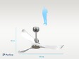 PURLINE - Ventilateur de plafond Réversible  Thermostat Wifi Moteur à courant continu Toits en pente Télécommande Adaptateur 2/3 Lames Hypersilence Mémoire - vignette