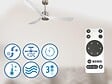 PURLINE - Ventilateur de plafond Réversible  Thermostat Wifi Moteur à courant continu Toits en pente Télécommande Hypersilence Mémoire - vignette