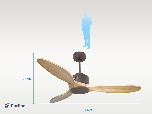 KLASSFAN - Ventilateur de plafond ø132 cm avec Wifi Réversible Hypersilence - large