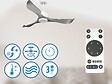 PURLINE - Ventilateur de plafond Réversible  Thermostat Wifi Moteur à courant continu Toits en pente Télécommande Mémoire - vignette