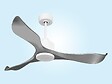 PURLINE - Ventilateur de plafond Réversible  Thermostat Wifi Moteur à courant continu Toits en pente Télécommande Mémoire - vignette