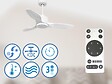 PURLINE - Ventilateur de plafond Réversible  Thermostat Wifi Moteur à courant continu Toits en pente Télécommande Hypersilence Mémoire Shopify Vendible (AUTOMATIQUE) - vignette