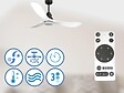 PURLINE - Ventilateur de plafond Réversible  Thermostat Dimmable Wifi Moteur à courant continu Toits en pente Télécommande Lumière à trois tons Hypersilence Mémoire - vignette