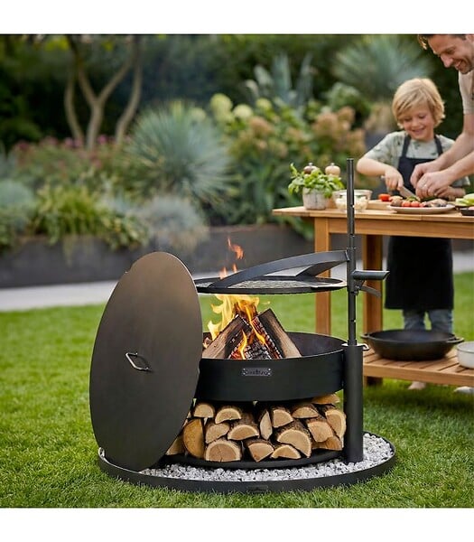 COOK KING - Braséro MONTANA X 80cm grille réglable hauteur CookKing PACK-111000-1 - large