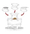 COOK KING - Braséro VIKING XXL 80cm acier profond couvercle CookKing PACK-111562-2 - vignette