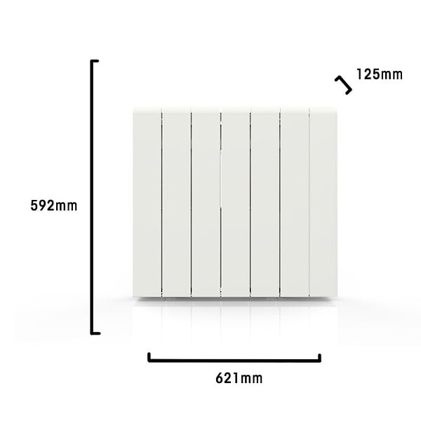 BATILEC - BATILEC Radiateur connecté à inertie ALU ZILO WiFi 1500 W - large