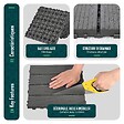 VOUNOT - Lot de 22 dalles clipsables exterieures 30x30cm modulaire plastique anthracite - vignette