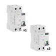 SIEMENS - SIEMENS Lot de 3 interrupteurs différentiels 30 mA – 40A Type A + 40A Type AC – CE / NF - vignette