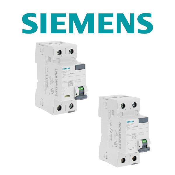 SIEMENS - SIEMENS Lot de 3 interrupteurs différentiels 30 mA – 40A Type A + 40A Type AC – CE / NF - large