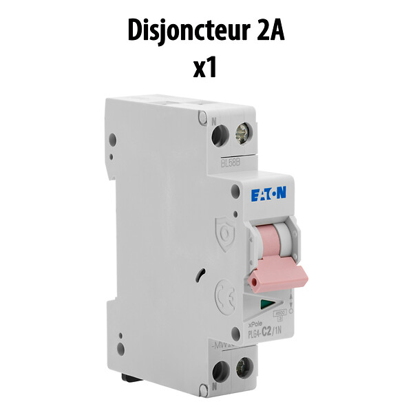 EATON CAPRI - EATON Lot de 22 disjoncteurs modulaires Ph+N – 1×2A, 4×10A, 8×16A, 8×20A, 1×32A - large