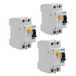EATON CAPRI - EATON Lot de 3 interrupteurs différentiels (1x30mA 63A A+1x30mA 63A AC+1x30mA 40A AC) (KNX) - vignette