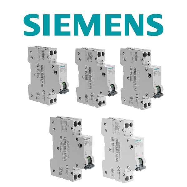 SIEMENS - SIEMENS Lot de 22 disjoncteurs modulaires Ph+N – 1×2A, 4×10A, 8×16A, 8×20A, 1×32A - large