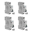 SIEMENS - SIEMENS Lot de 8 disjoncteurs modulaires Ph+N – 2×10A, 3×16A, 2×20A, 1×32A - vignette