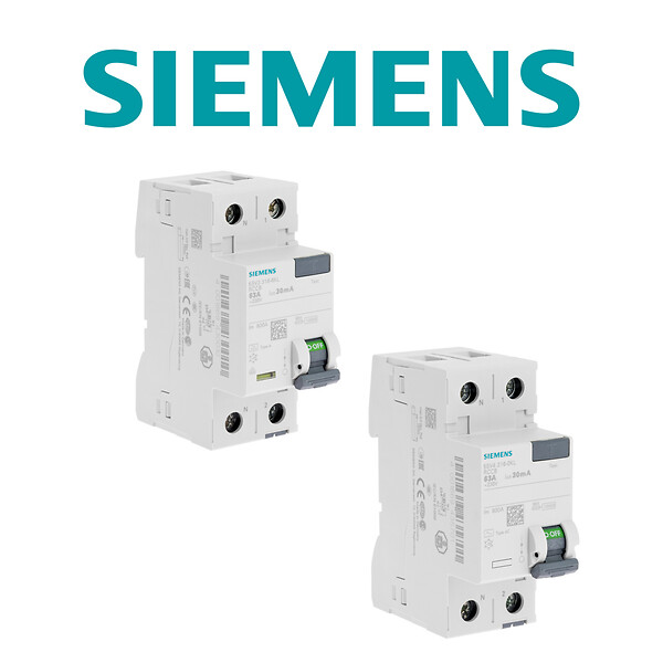 SIEMENS - SIEMENS Lot de 4 interrupteurs différentiels 63A – 30 mA – 1 Type A + 3 Type AC - large