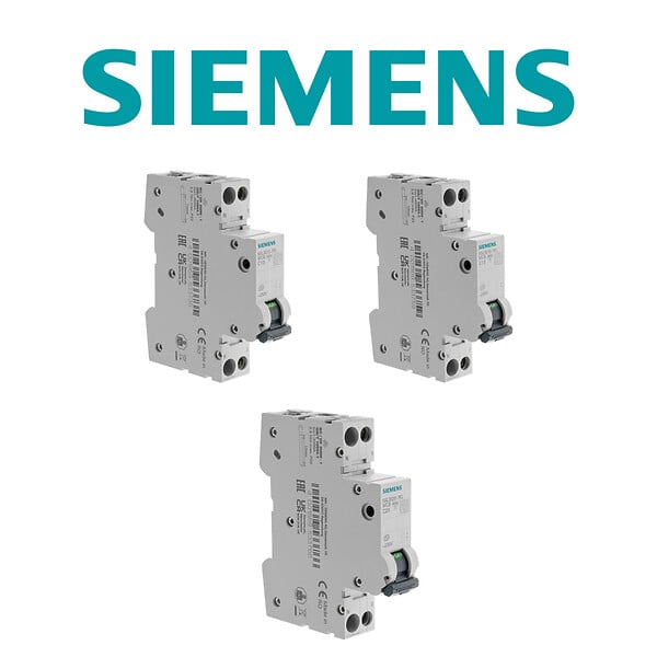 SIEMENS - SIEMENS Lot de 8 disjoncteurs modulaires Ph+N – 2×10A, 3×16A, 2×20A - large