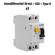 EATON CAPRI - EATON Lot de 4 interrupteurs différentiels 63A – 30 mA – 1 Type A + 3 Type AC - vignette