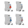EATON CAPRI - EATON Lot de 10 disjoncteurs modulaires Ph+N – 3×10A, 3×16A, 3×20A, 1×32A (KNX) - vignette
