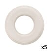 FONTINI - Lot de 5 Plaques Décoratives 1 Poste Garby Colonial – Porcelaine Blanche – Compatible Gammes GARBY, GARBY COLONIAL et DIMBLER – Pose En Saillie ou Encastrable – Finition Haut de Gamme - vignette