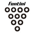 FONTINI - Lot de 10 Plaques Décoratives 1 Poste Garby Colonial – Porcelaine noire – Compatible Gammes GARBY, GARBY COLONIAL et DIMBLER – Pose En Saillie ou Encastrable – Finition Haut de Gamme - vignette