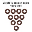 FONTINI - Lot de 10 Socles 1 Poste en Bois de Hêtre Vieilli – FONTINI Garby Colonial – Style Rétro Haut de Gamme – Pose en Saillie ou Encastrée – Compatible Gammes Garby, Dimbler - vignette