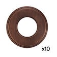 FONTINI - Lot de 10 Socles 1 Poste en Bois de Hêtre Vieilli – FONTINI Garby Colonial – Style Rétro Haut de Gamme – Pose en Saillie ou Encastrée – Compatible Gammes Garby, Dimbler - vignette