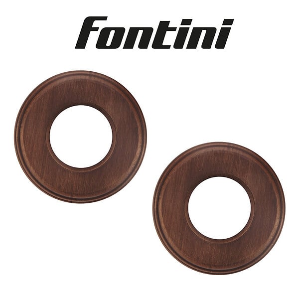 FONTINI - Lot de 2 Socles 1 Poste en Bois de Hêtre Vieilli – FONTINI Garby Colonial – Style Rétro Haut de Gamme – Pose en Saillie ou Encastrée – Compatible Gammes Garby, Dimbler - large