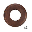 FONTINI - Lot de 2 Socles 1 Poste en Bois de Hêtre Vieilli – FONTINI Garby Colonial – Style Rétro Haut de Gamme – Pose en Saillie ou Encastrée – Compatible Gammes Garby, Dimbler - vignette