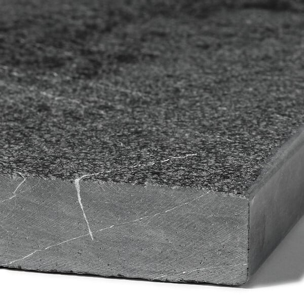 RO'MA NATURE - Margelle de piscine Ardoise Noire Grenaillée 60x30x3 cm Bord Droit (à l'unité) - large