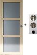 GD MENUISERIES - Porte Coulissante Ayous 3 Panneaux Gris Clair H204 x L83 cm, coquilles, tire doigt - vignette