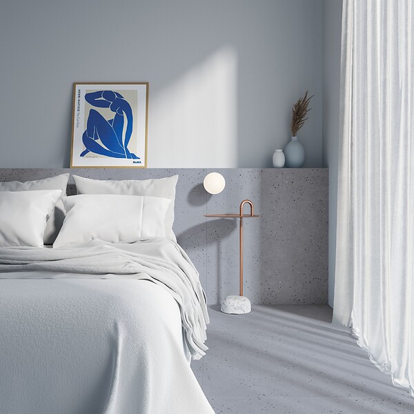 RO'MA NATURE - Carrelage effet Terrazzo Bleu 90x90x0,9 cm Soreli - Sol et mur intérieur (vendu par carton de 1,62 m²) - large